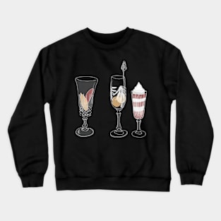 Ice cream in 1900 glasses Crewneck Sweatshirt